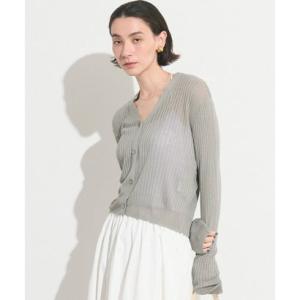 コカ coca シアーニットコンパクトカーディガン （Gray）
