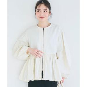 コカ coca デニムギャザーアウター （White）