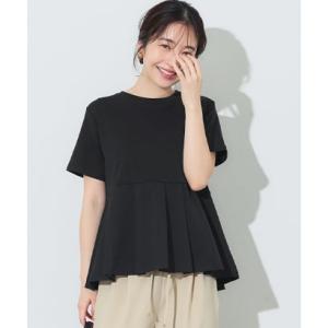 コカ coca タック異素材切替Tシャツ （Black）