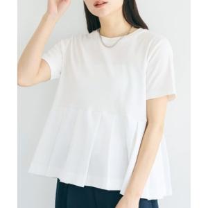 コカ coca タック異素材切替Tシャツ （White）