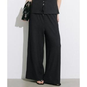 コカ coca しぼウェーブワイドパンツ （Black）