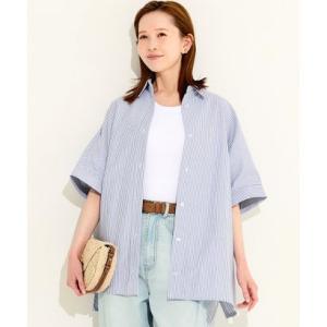 コカ coca オーバーシャツチュニック （Blue）