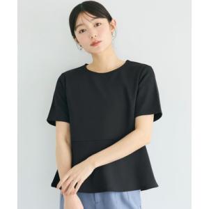 コカ coca ジョーゼットペプラムブラウス （Black）