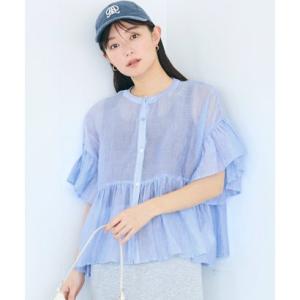 コカ coca 【田中里奈様着用】シアーフリルブラウス （Lt.blue）