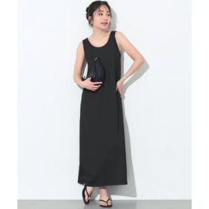 コカ coca とろみリブノースリーブワンピース （Black）