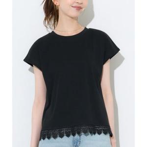 コカ coca 【接触冷感】フレンチレースTシャツ（Black）
