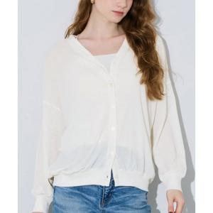 コカ coca シアージョーゼットビッグカーディガン （Ivory）