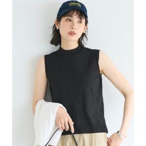 コカ coca サマーニットノースリーブハイネックトップス （Black）
