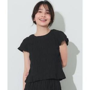 コカ coca シャーリング半袖トップス （Black）