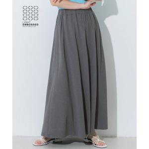 コカ coca ライトエンボスパネルフレアスカート （Gray）