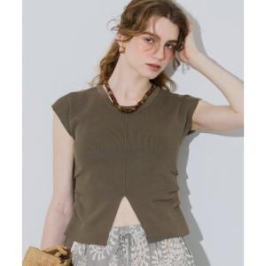 コカ coca フロントスリットニット （Khaki）