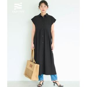 コカ coca サッカータック切替シャツワンピース （Black）