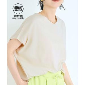 コカ coca COTTON from the U.S. ドルマンVネックTシャツ （Ivory）