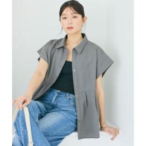コカ coca 【田中里奈様着用】サッカータックブラウス （Gray）