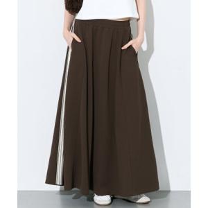 コカ coca ジョーゼットラインフレアスカート （Dk.brown）