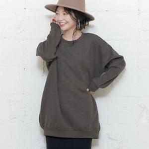 コカ coca ポケット付きシンプルスウェット （Charcoal）