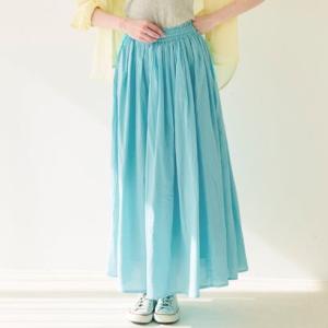 コカ coca コットンボイルフレアスカート（Blue）