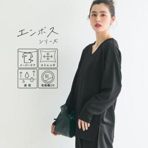 コカ coca エンボスVネックプルオーバー （Black）