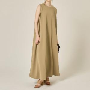 コカ coca エンボス加工ノースリーブマキシワンピース （Beige）