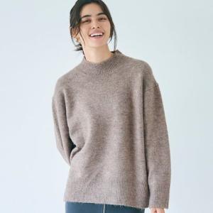 コカ coca ヤック風モックネックプルオーバーニット （Dk.beige）