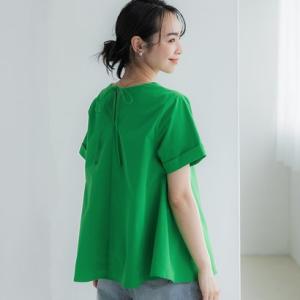 コカ coca ポリエステルバックリボン半袖ブラウス （Green）｜locondo-shopping