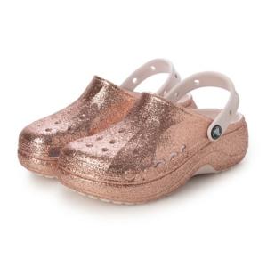 クロックス crocs レディース サンダル バヤ プラットフォーム グリッター クロッグ 208459 （ピンク）