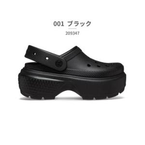 クロックス crocs レディース サンダル 厚底 ストンプ クロッグ 209347 （ブラック）