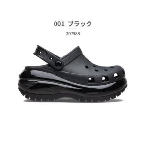 クロックス crocs レディース サンダル 厚底 メガ クラッシュ クロッグ 207988(ブラック) （ブラック）