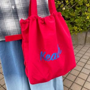 シーアールビー CRB 撥水配色ロゴトートバッグ （レッド）