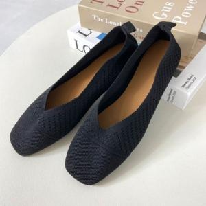 シーアールビー CRB ニットメッシュパンプス （ブラック）