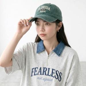 シーアールビー CRB ピグメントFLORIDAキャップ （グリーン）