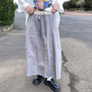 シーアールビー CRB 配色ステッチスカート （グレー）