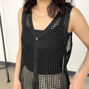 シーアールビー CRB メッシュボタンジレ （ブラック）