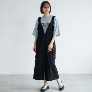 シーアールビー CRB ZIPドロストジャンパースカート （ブラック）