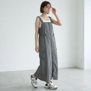 シーアールビー CRB ZIPドロストジャンパースカート （チャコール）