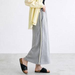 シーアールビー CRB カットサイドラインスカート （グレー）