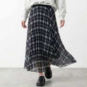 シーアールビー CRB 総柄プリーツスカート （ブラック×ホワイト）