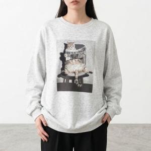 シーアールビー CRB 転写ネコプルオーバー （オートミール）