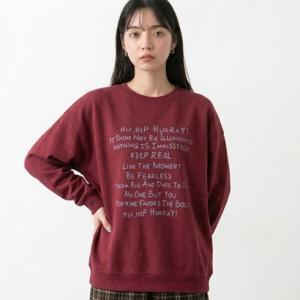 シーアールビー CRB ロゴプルオーバー （ボルドー）