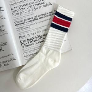 シーアールビー CRB ロングラインソックス （レッド）