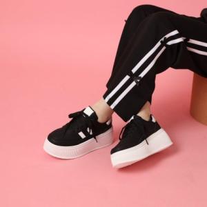 シーエス ティーアンドピー csT&P 厚底ラインデザインスニーカー （ブラック(019)）