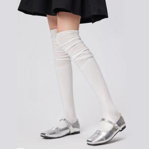 ダイヤモンドハーツ Diamond Hearts 【訳あり新品】 シアー切り替えリブニーハイソックス （ホワイト）