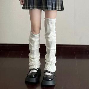 ダイヤモンドハーツ Diamond Hearts 【訳あり新品】【極細タイプ】リブニットレッグウォーマー60-70cm （ホワイト）