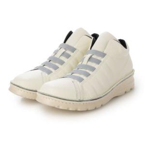 ドラ Dola 本革バンジーレーススニーカー DO7110 （アイボリー）