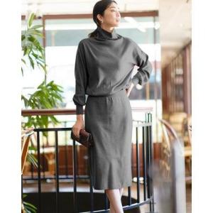 ドゥクラッセ Doclasse ウール混ストレッチ ブラウジングワンピース グレー Dew ブランド公式 Locomall ロコモール 通販 Yahoo ショッピング