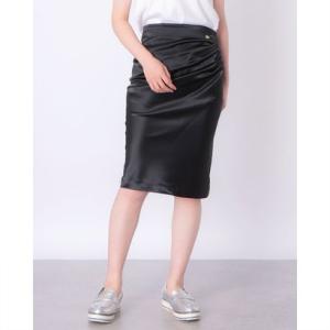デニーローズ DENNY ROSE ドレープポイントサテンスカート （BLACK）