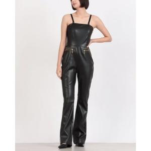 デニーローズ DENNY ROSE スタッズポイントエコレザージャンプスーツ （BLACK）