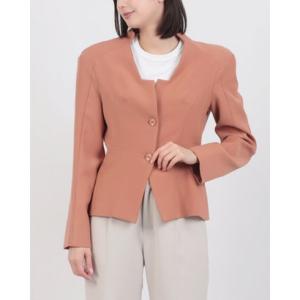 デニーローズ DENNY ROSE ネックデザイン ストレッチジャケット （BROWN）