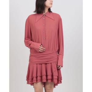 デニーローズ DENNY ROSE ジョーゼットミニシャツワンピース （DUSTY ROSE）