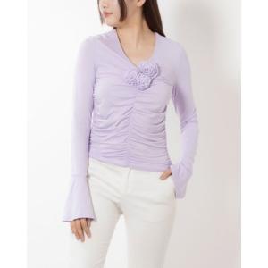 デニーローズ DENNY ROSE フラワーデザインシャーリングTOPS （LILAC）